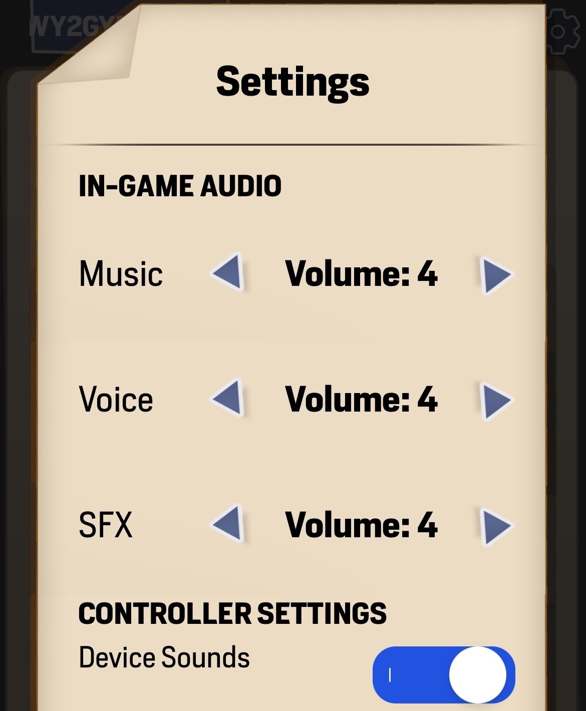 Audio Settings